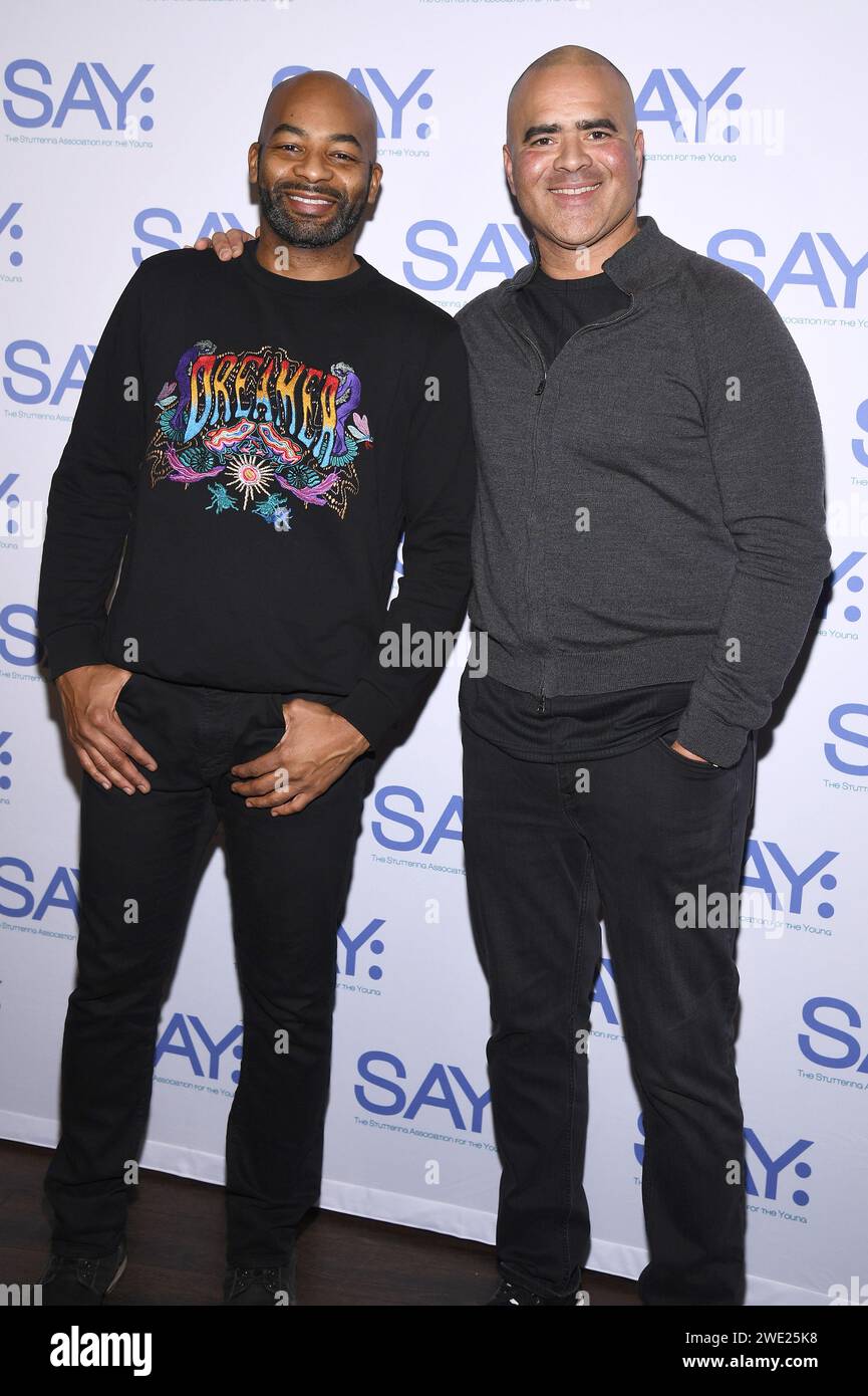 New York, USA. 22nd Jan, 2024. (LR) Brandon Victor Dixon and