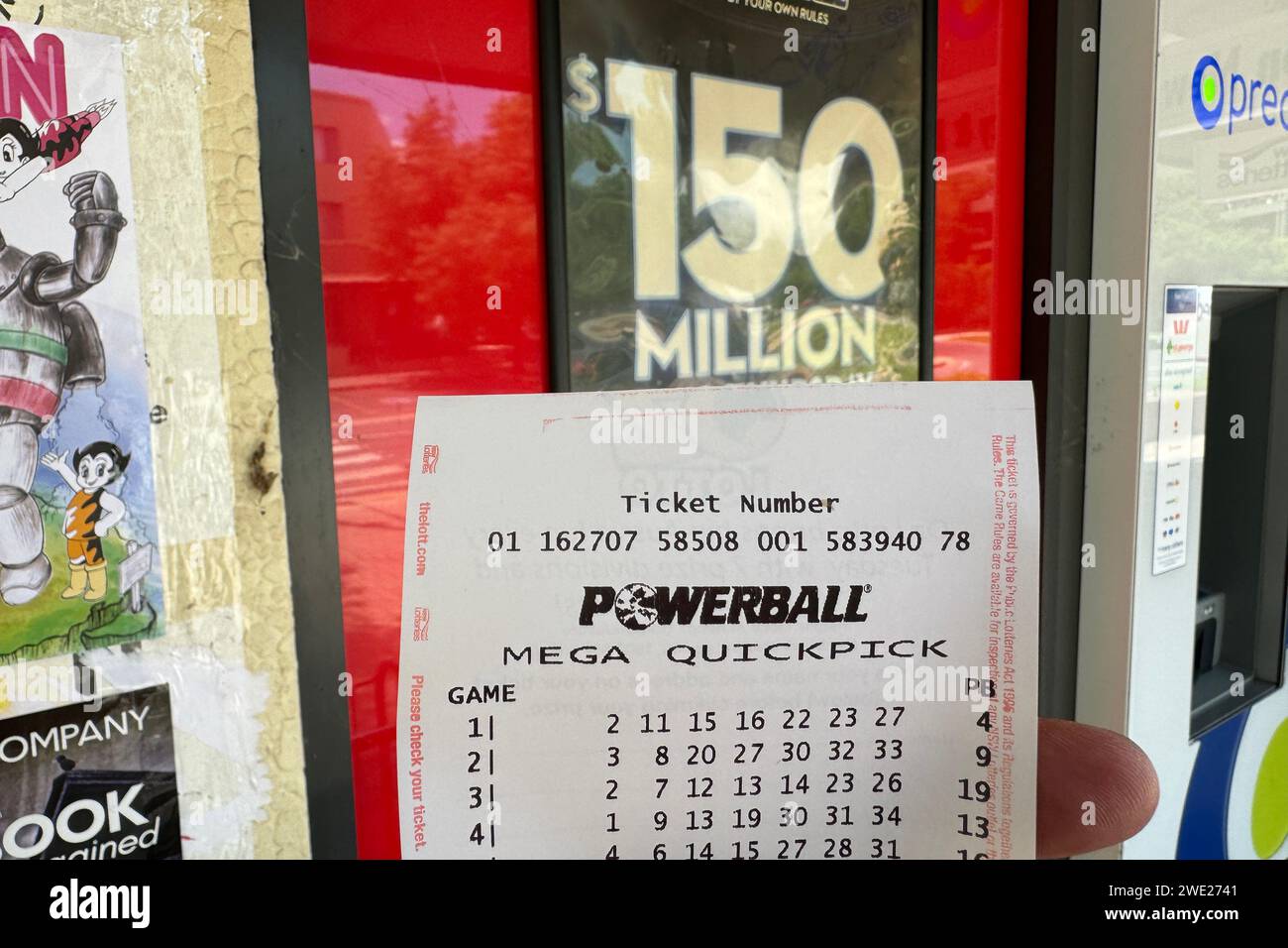 Canberra, Australia. 23rd Jan, 2025. A newly purchased Powerball auto