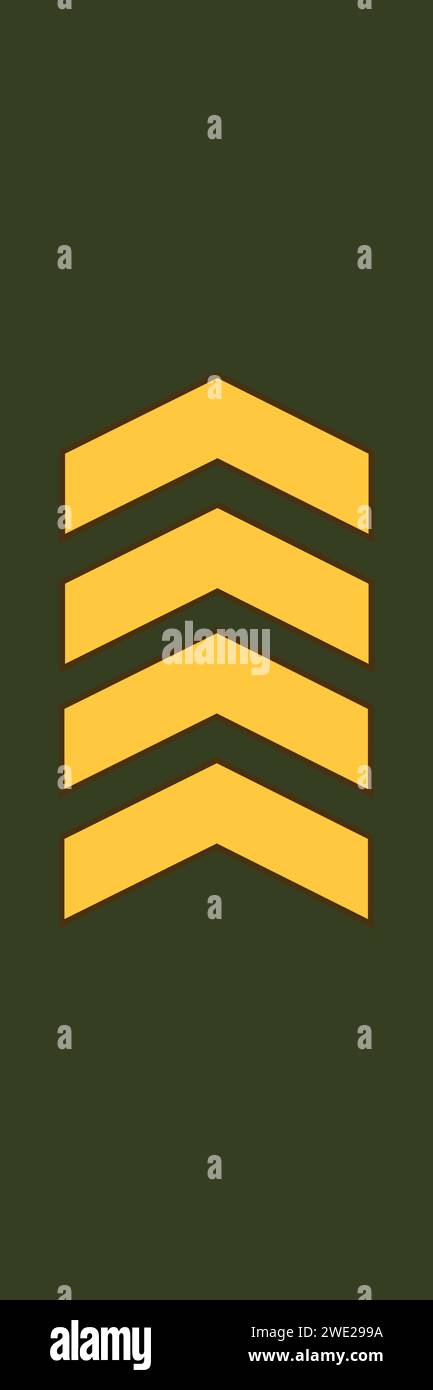 Shoulder pad military insignia  for non-commissioned officers of the Finland army YLIKERSANTTI (STAFF SERGEANT) Stock Vector