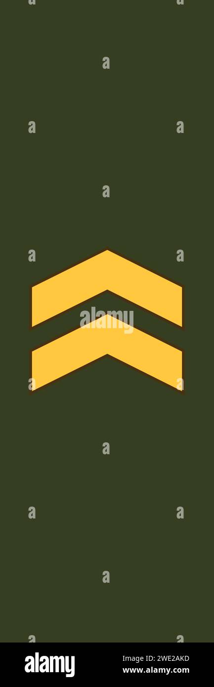 Shoulder pad military insignia  for non-commissioned officers of the Finland army ALIKERSANTTI (CORPORAL) Stock Vector