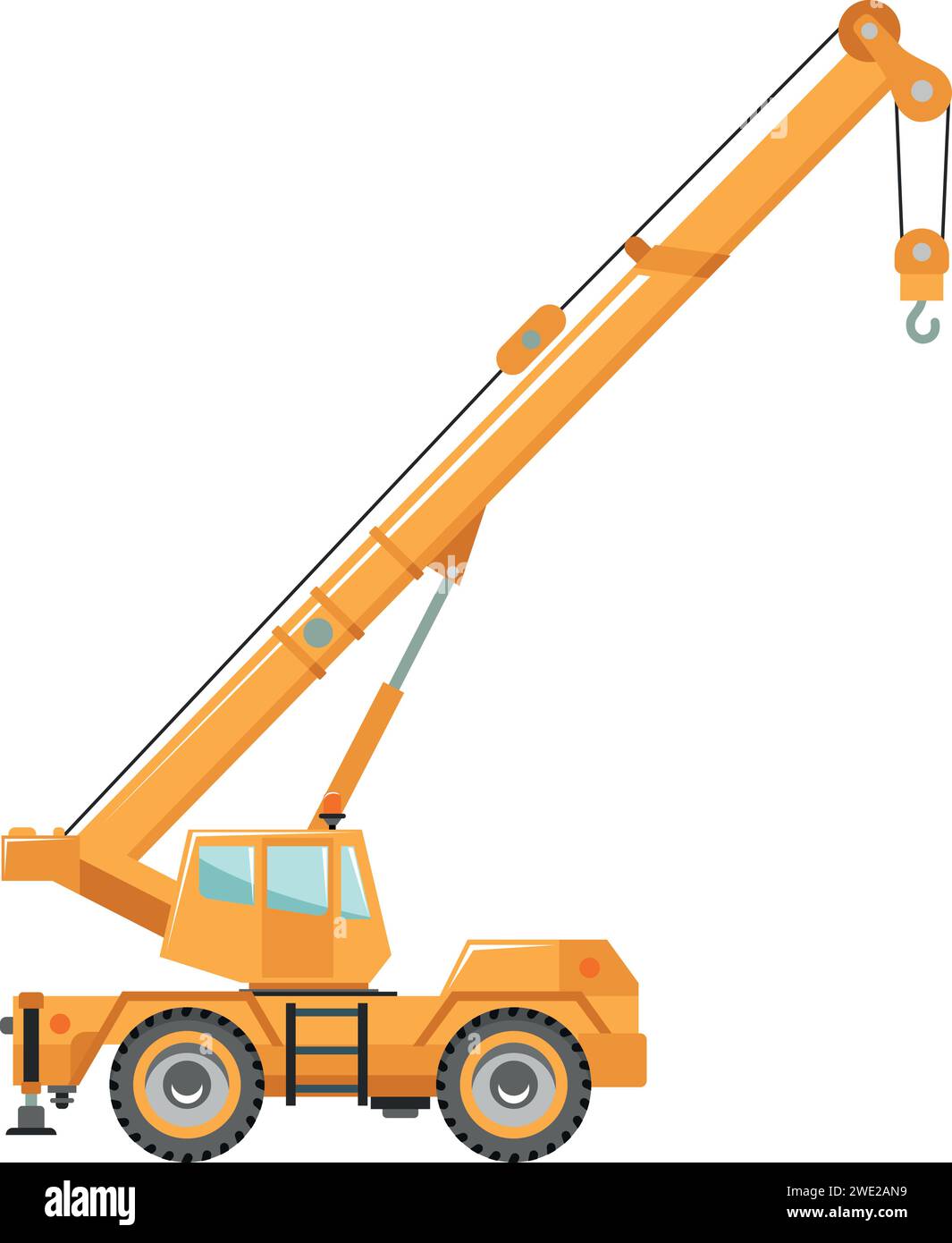 Mobile boom crane Stock Vector Images - Alamy