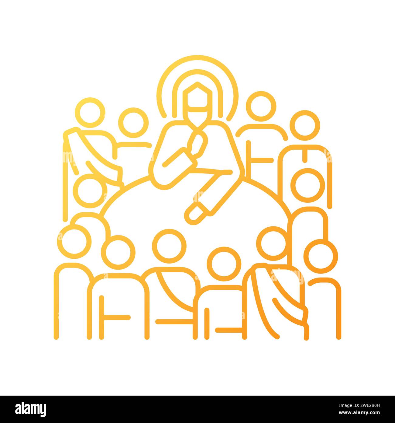 Last Supper gradient linear vector icon Stock Vector Image & Art Alamy