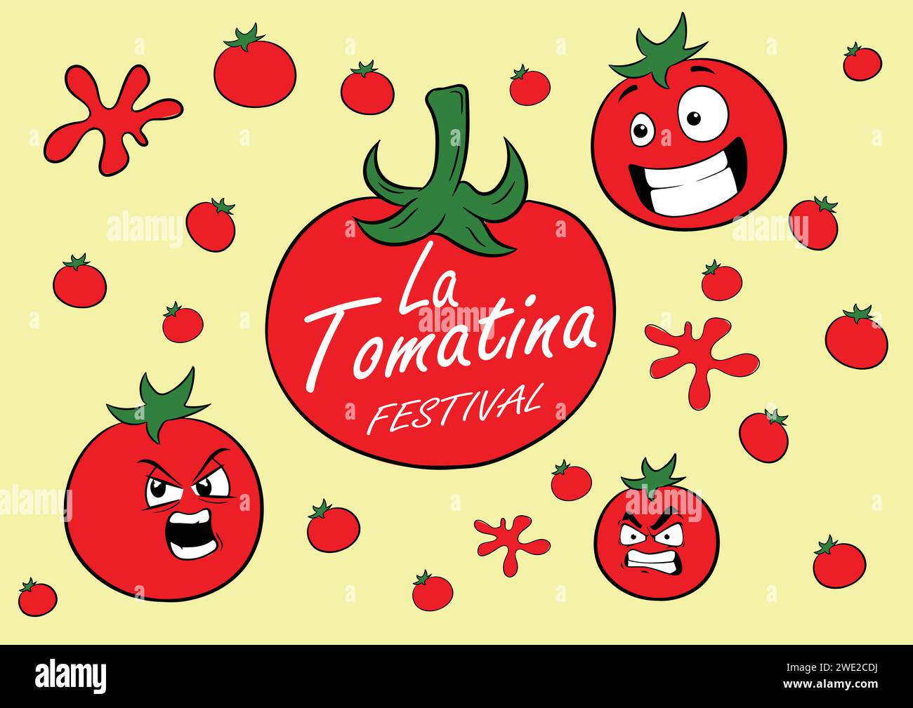 Tomato festival spain Stock Vector Images Alamy