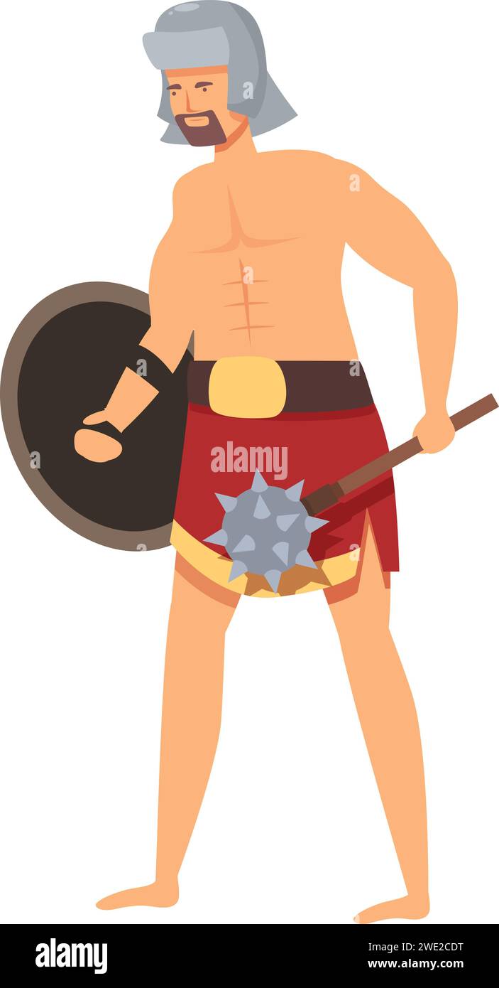 Work flag warrior icon cartoon vector. Seat greek. Ancient empire Stock Vector