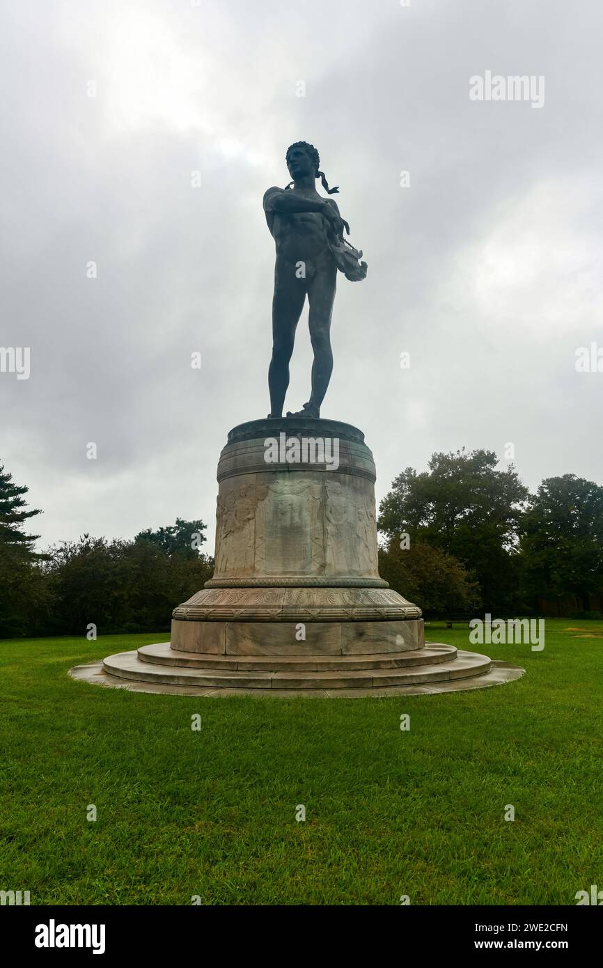 Baltimore, Maryland - Sept 11, 2022: Orpheus Statue at Fort McHenry National Monument and Historic Shrine. Monument dedicated to Francis Scott Key and Stock Photo