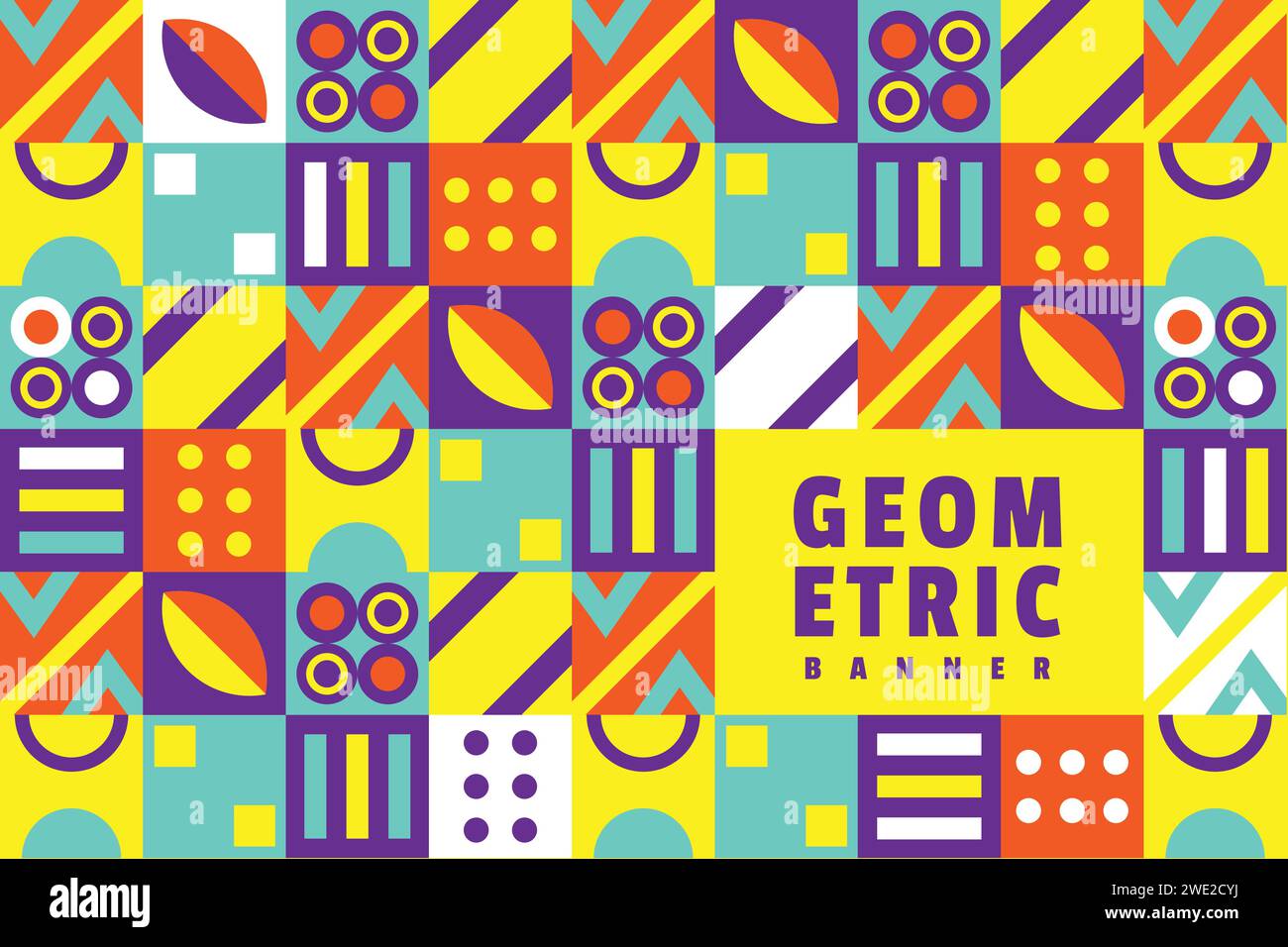 Simple flat design geometric background isolated Stock Vector