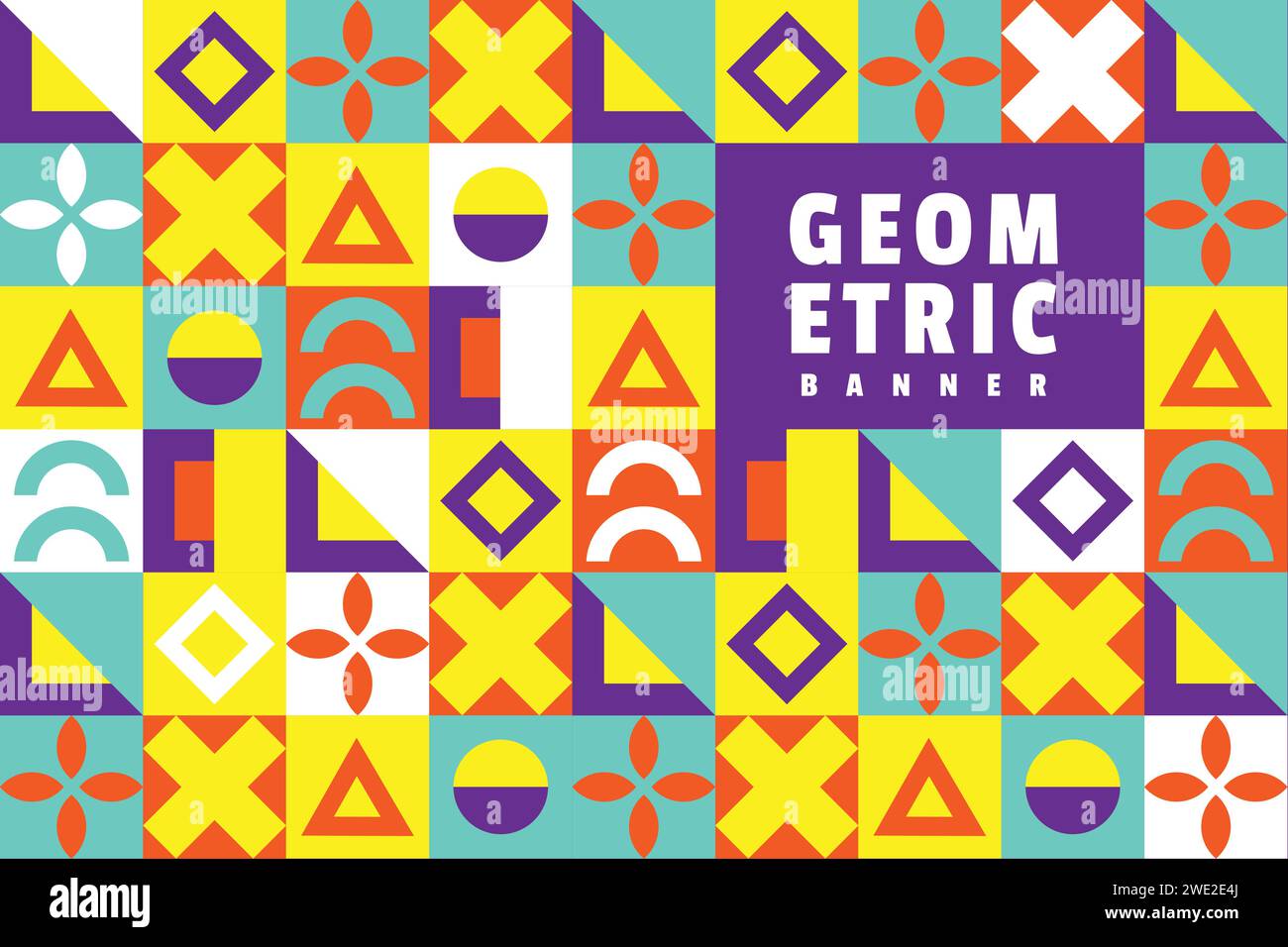Simple flat design geometric background concept Stock Vector