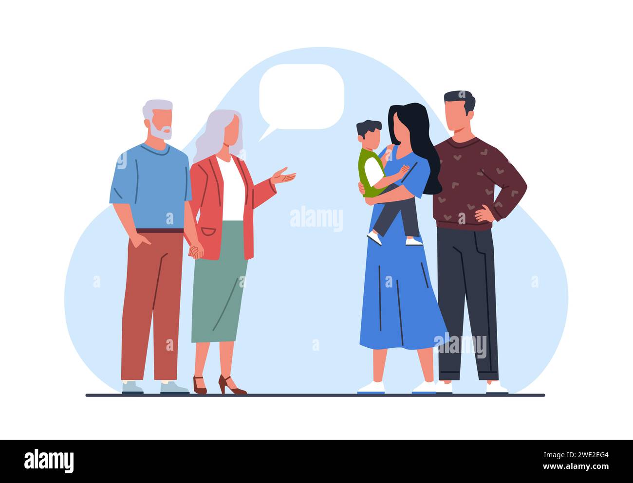 Advice from elderly parents to their adult children. Family dialogue