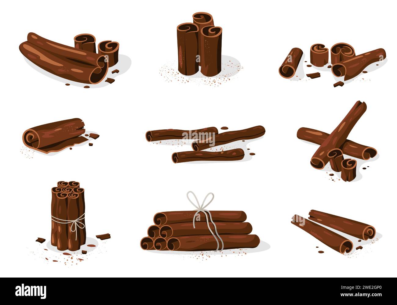Organic cinnamon bark Stock Vector Images Alamy