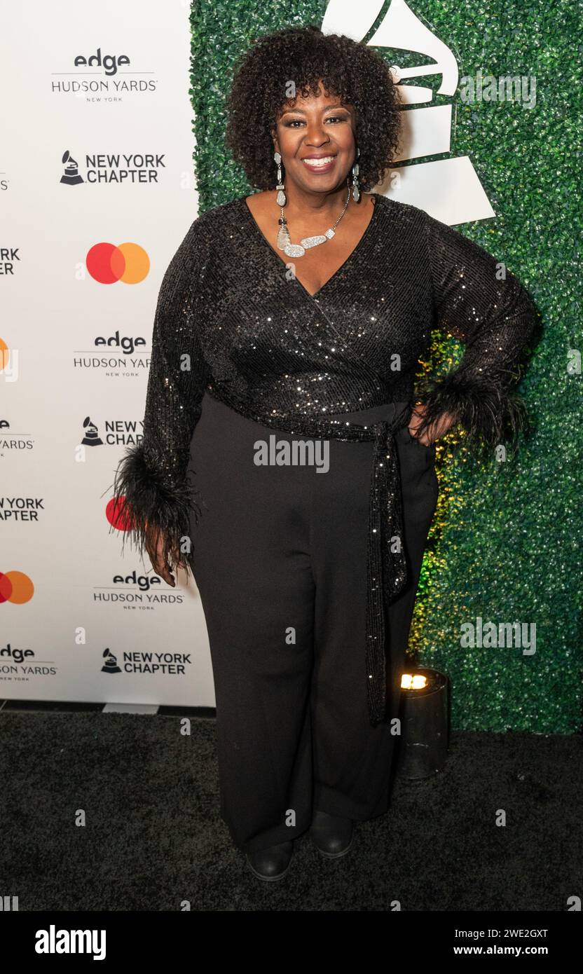 NaTasha Yvette Williams attends New York Chapter of Recording Academy Celebration Honoring 66th Annual GRAMMY Awards Nominees at Edge in New York on January 22, 2024 Stock Photo