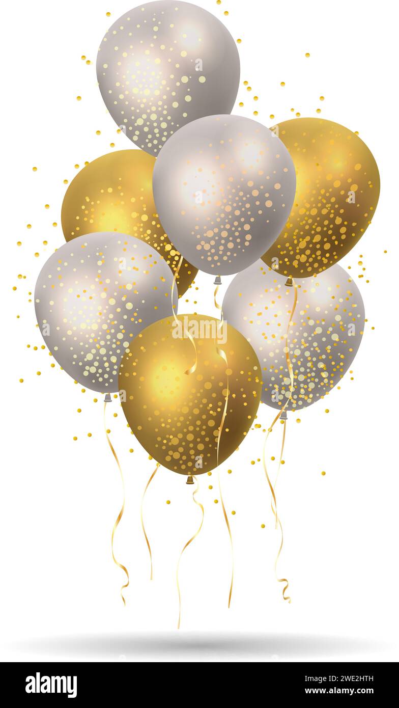 Festive 3d balloons group Stock Vector Image & Art - Alamy