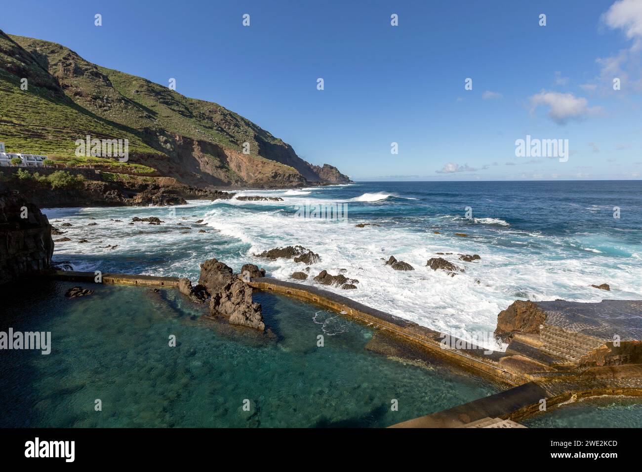 Natural swimming pools (Piscinas de La Fajana) on the island of La Palma (Canary islands, Spain) Stock Photo
