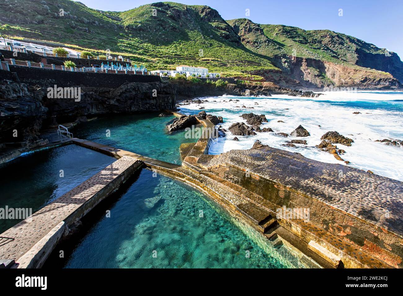 Natural swimming pools (Piscinas de La Fajana) on the island of La ...