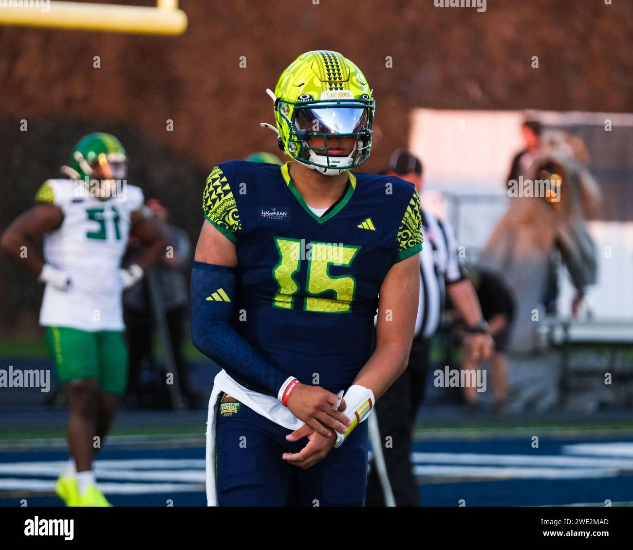 Honolulu, Hawaii, USA. 19th Jan, 2024. Team Makai quarterback Dylan