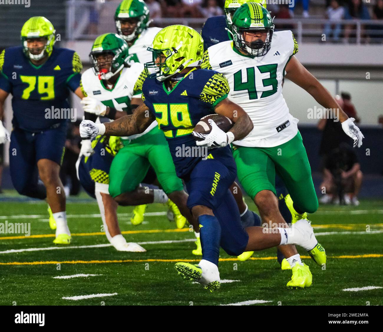 Honolulu, Hawaii, USA. 19th Jan, 2024. Team Makai running back Caden