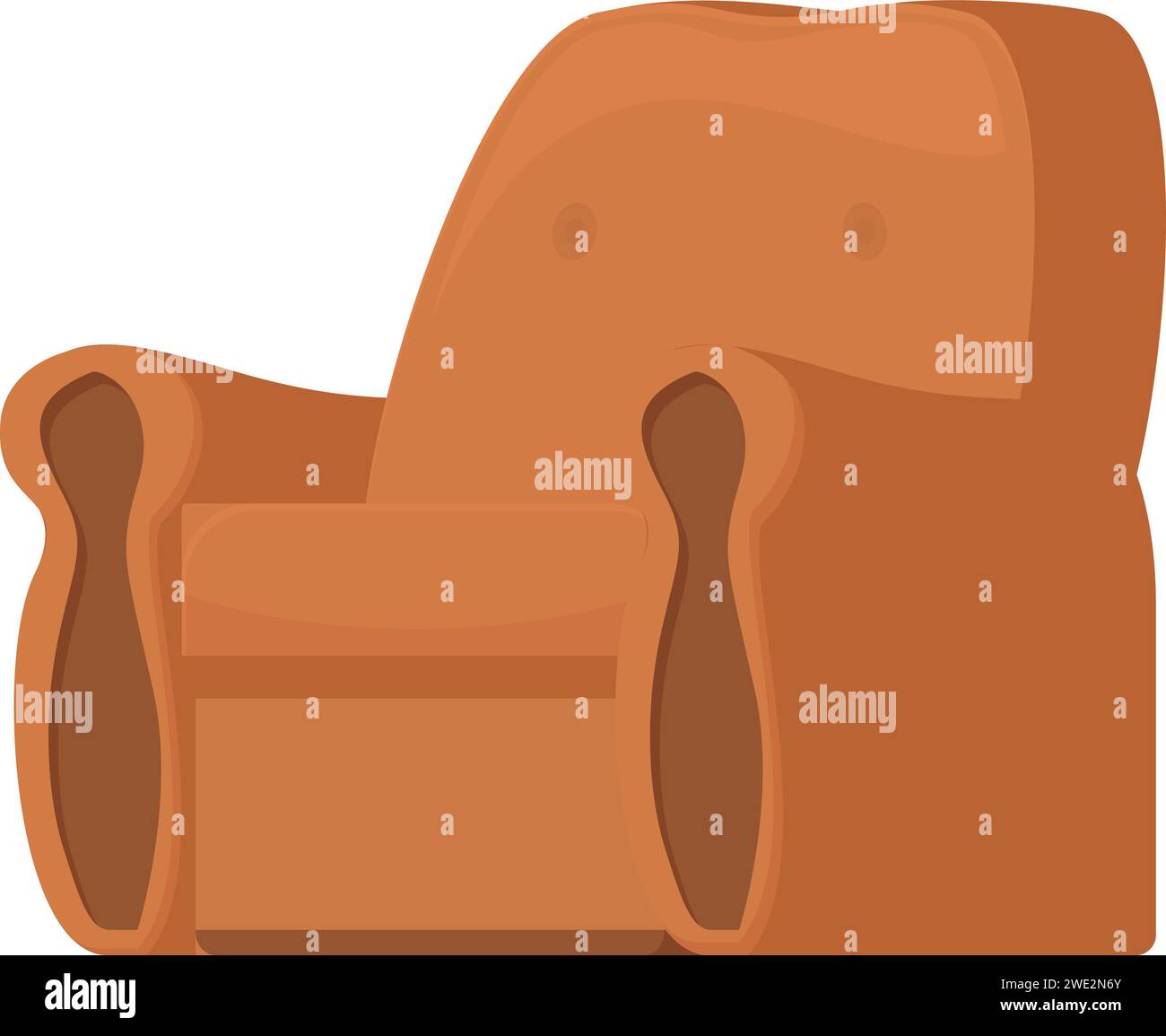 Old retro armchair icon cartoon vector. Apartment living. Divan area Stock Vector