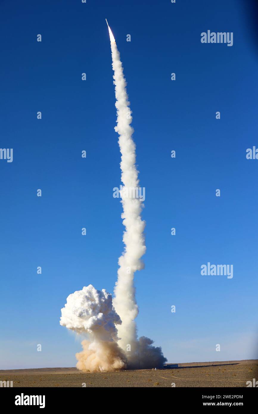 Northwest Rockets Jiuquan. 23rd Jan, 2024. A Lijian-1 Y3 carrier rocket carrying five ...