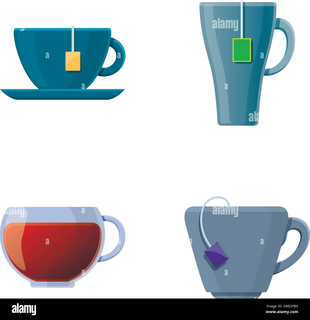 Herbal tea ritual Stock Vector Images - Alamy