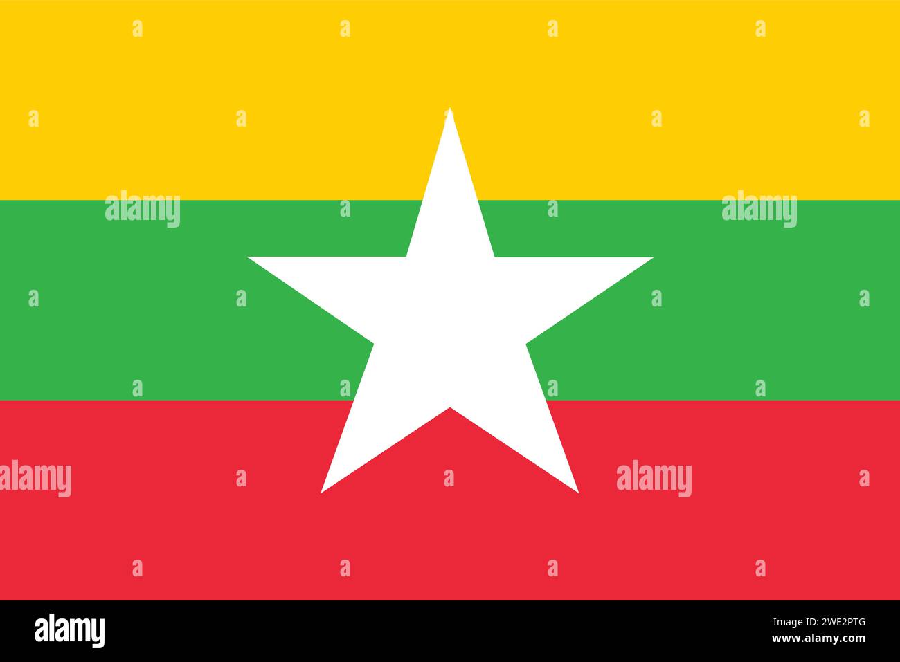 Myanmar flag icon cartoon vector. Map day culture. Festival poster Stock Vector