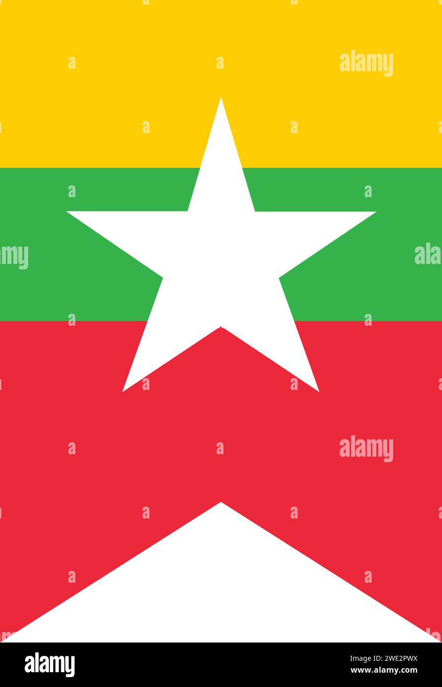 Myanmar flag emblem icon cartoon vector. Festival culture. Day national Stock Vector