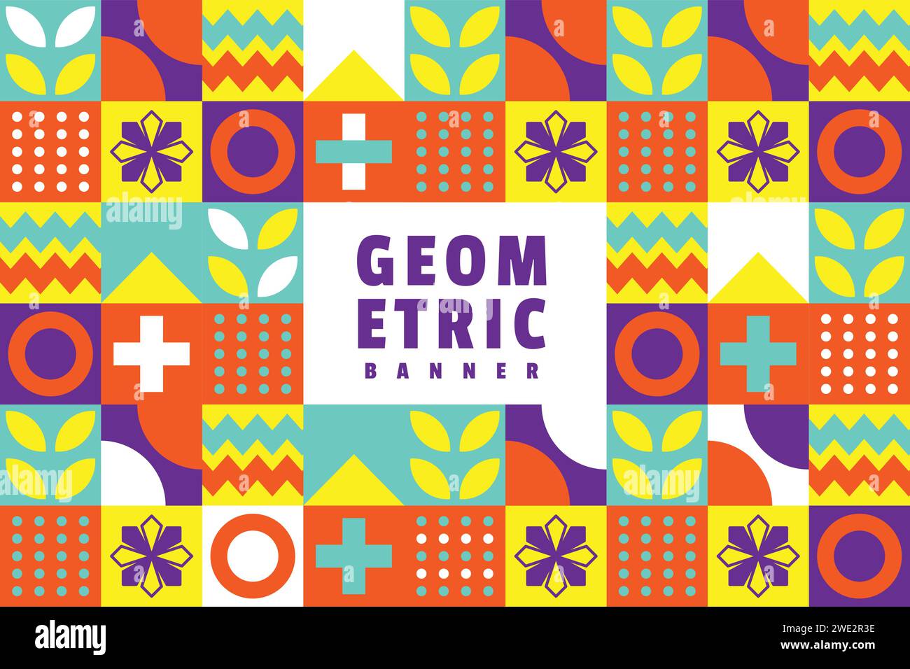 Simple flat design geometric background vector Stock Vector