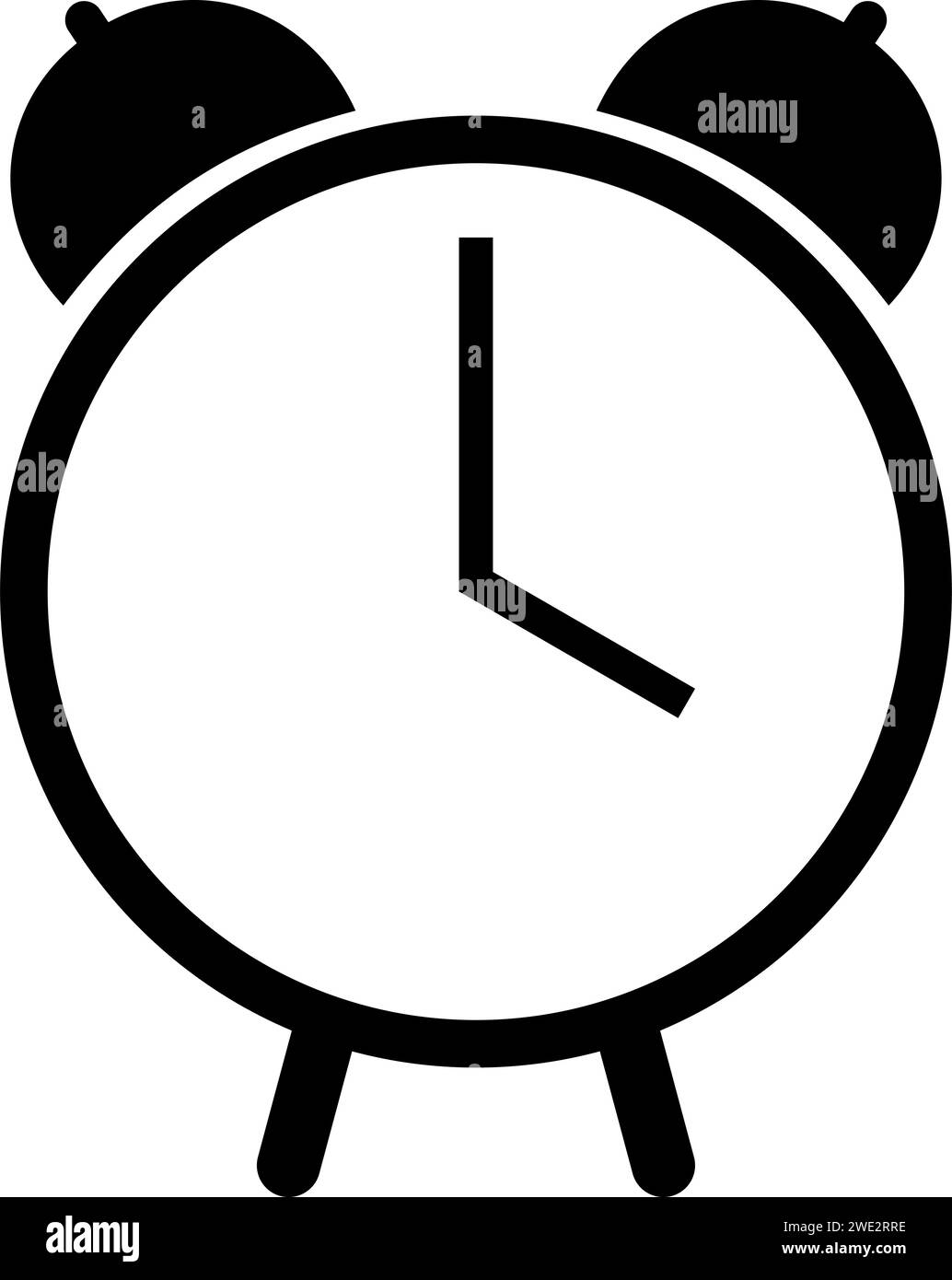 Black alarm clock icon Stock Vector Image & Art - Alamy