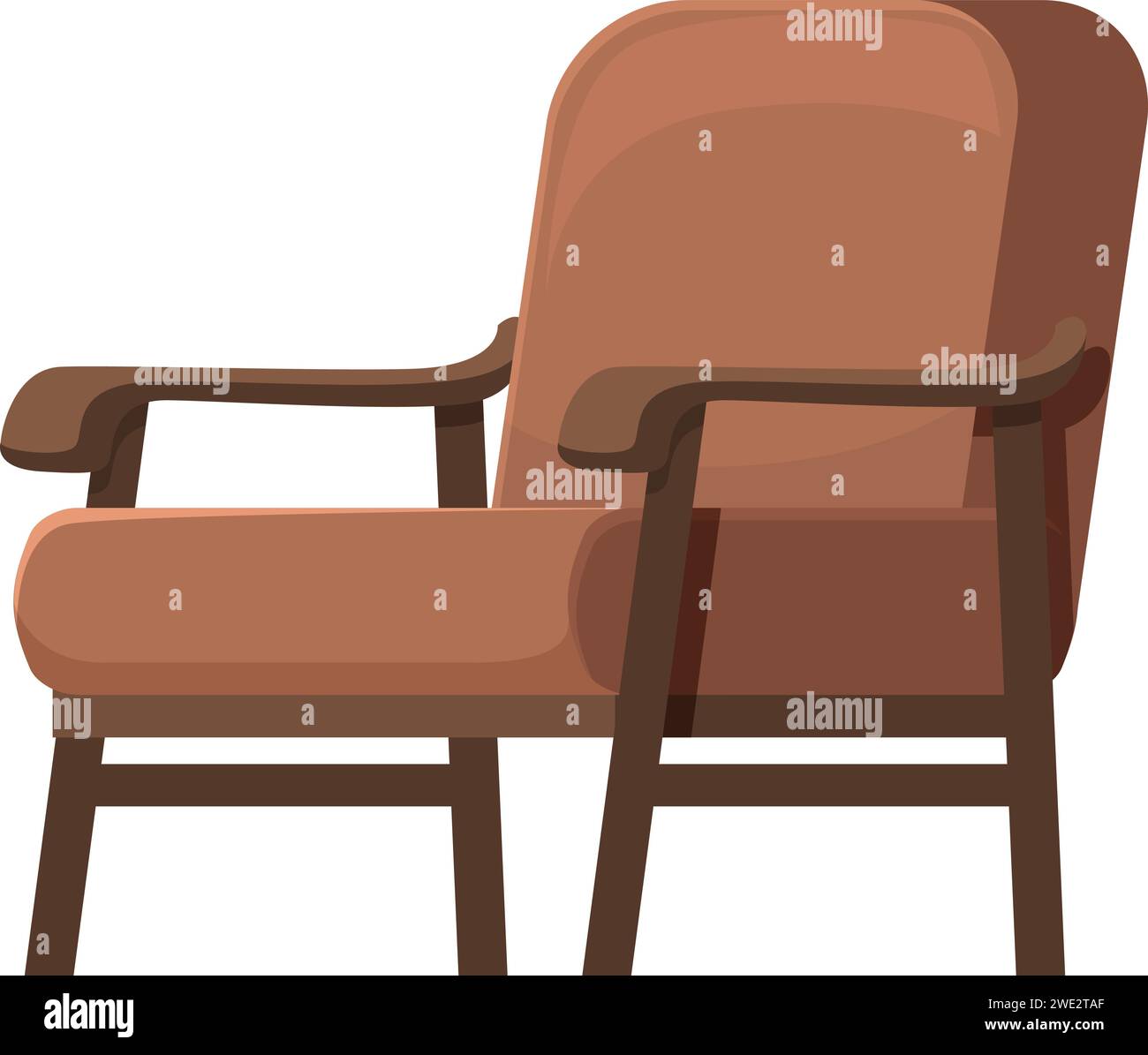 Old style armchair icon cartoon vector. Clean old comfort. Home lounge ...