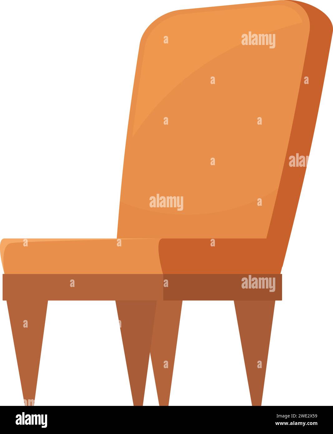 Big back chair icon cartoon vector. Sofa comfort. Wooden lounge Stock Vector