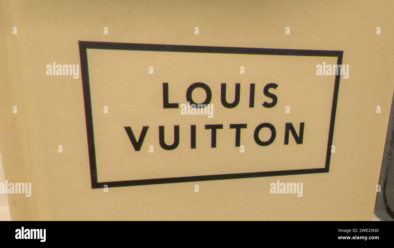 Bordeaux , France -  01 20 2024 : louis vuitton chain logo and sign text facade entrance store fashion brand clothes shop in street view Stock Photo