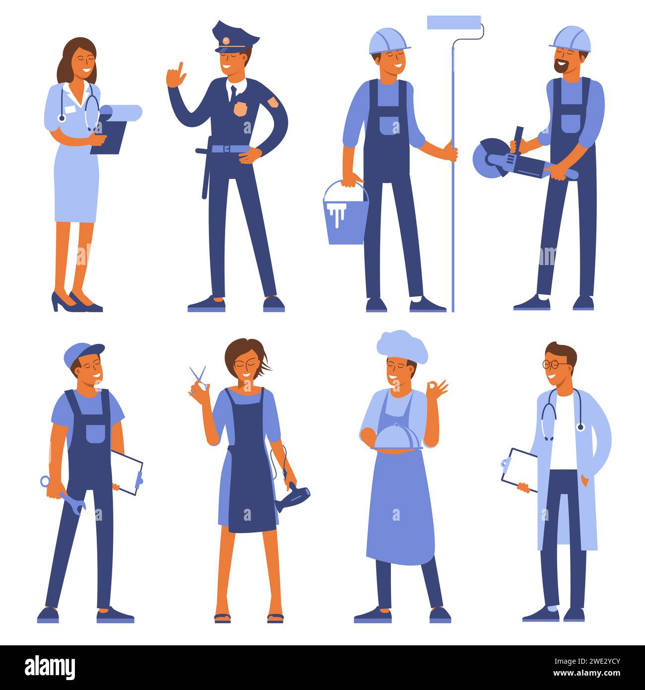 People who are working. Stock Vector