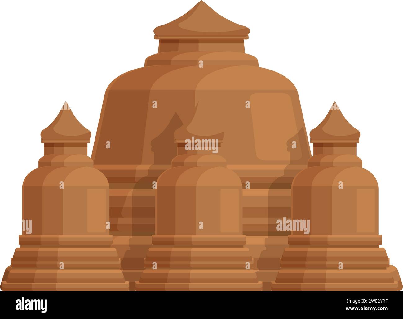 Temple promotion icon cartoon vector. Country patriotic. Myanmar sign Stock Vector