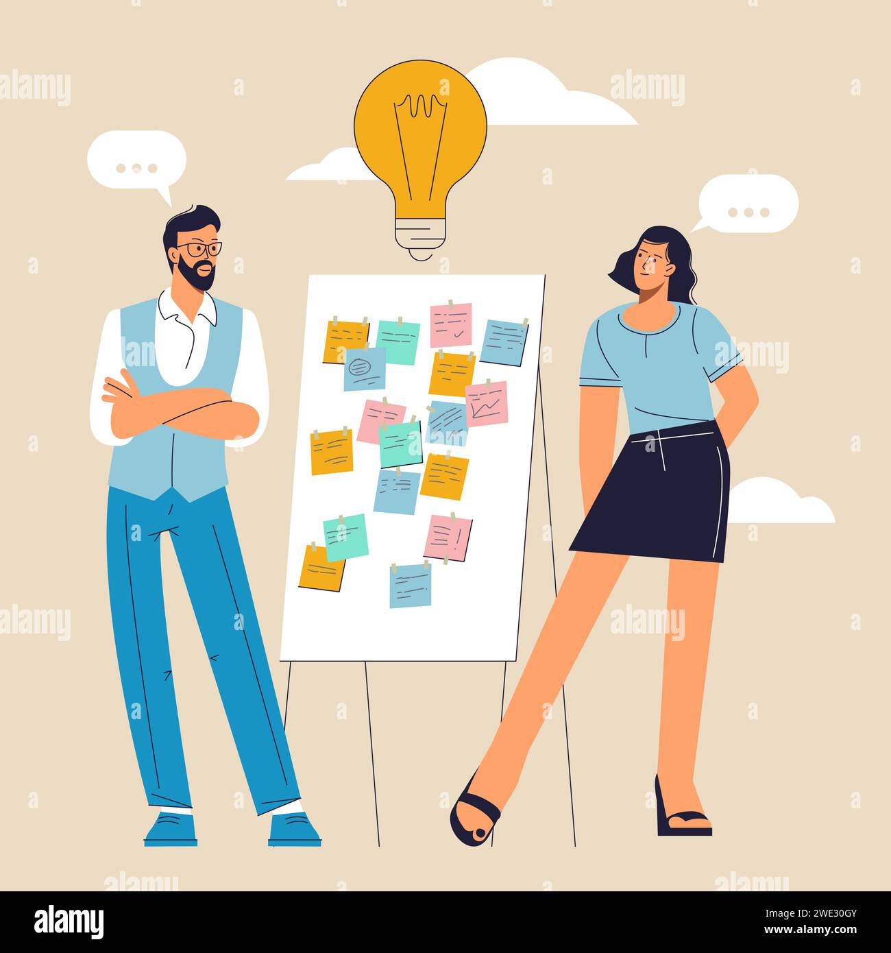 New idea flat vector concept Stock Vector Image & Art - Alamy