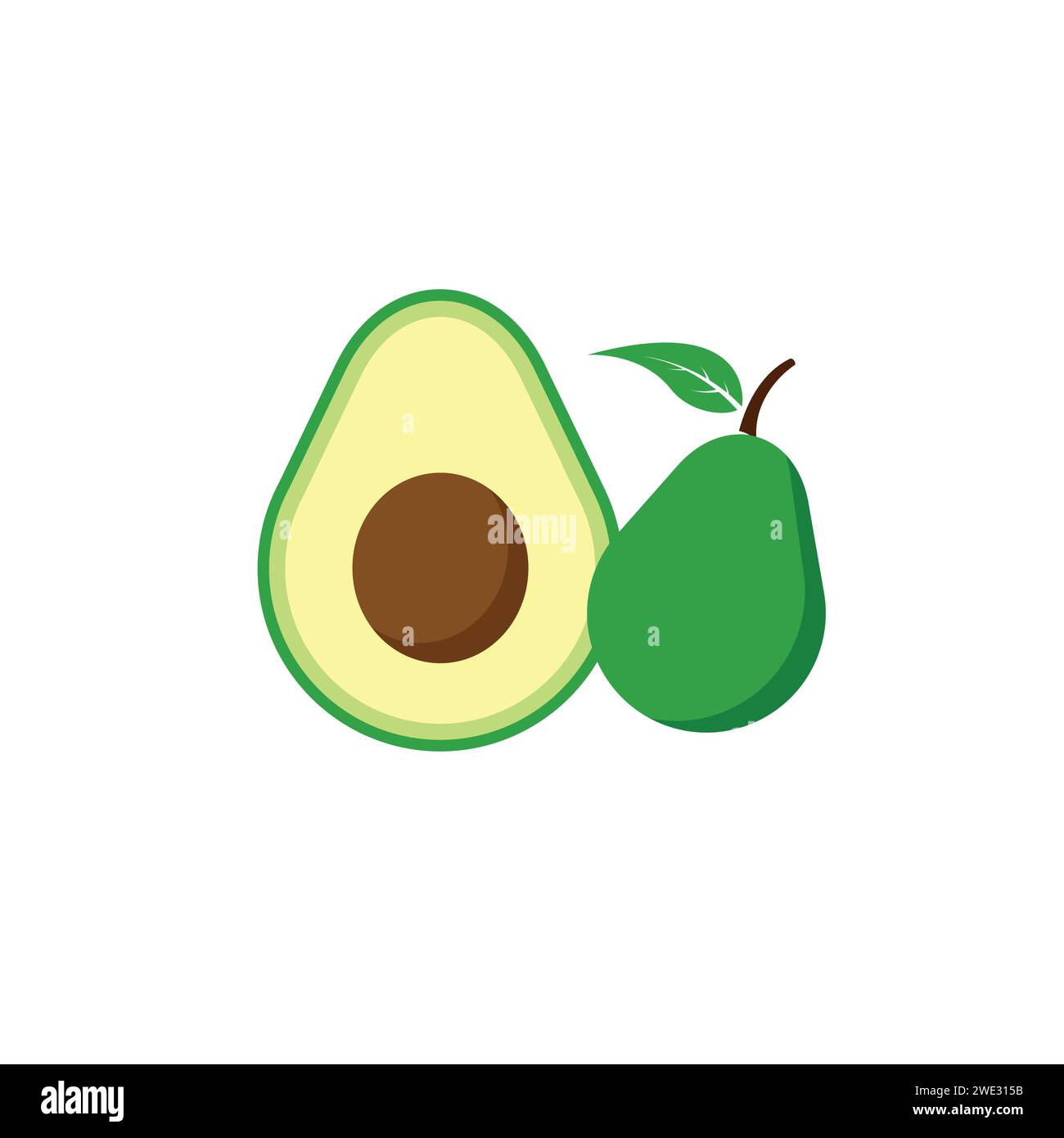 Avocado icon isolated on white background vector illustration Stock Vector