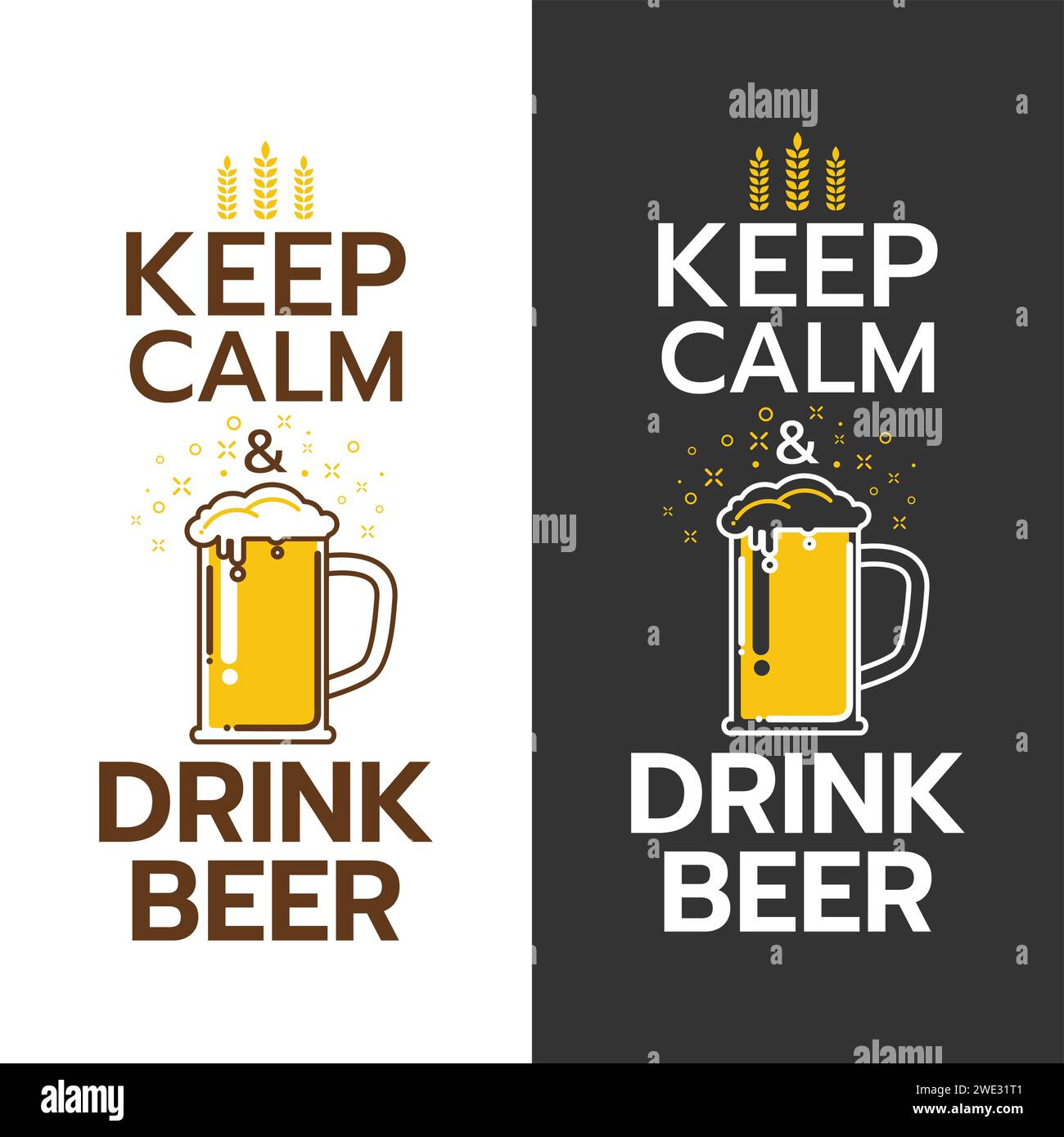 Poster of Keep Calm And Drink Beer. For the menu, pubs, bars and