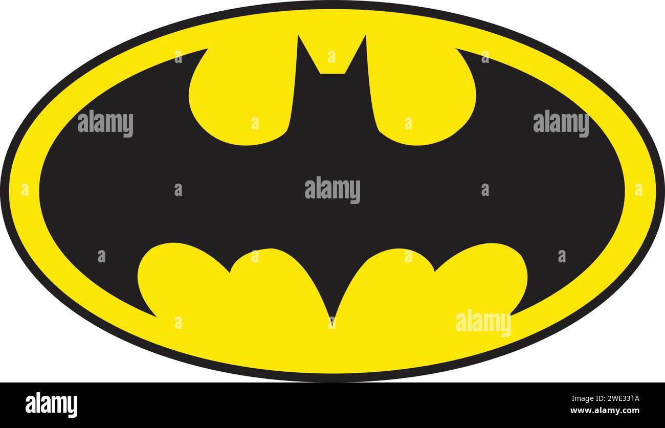 Batman logo, Batman sign, batman, Batman superhero comic Stock Vector
