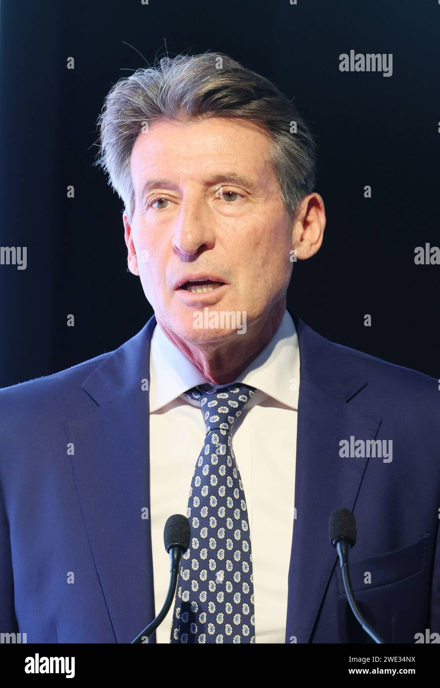 Tokyo, Japan. 23rd Jan, 2024. World Athletics president Sebastian Coe