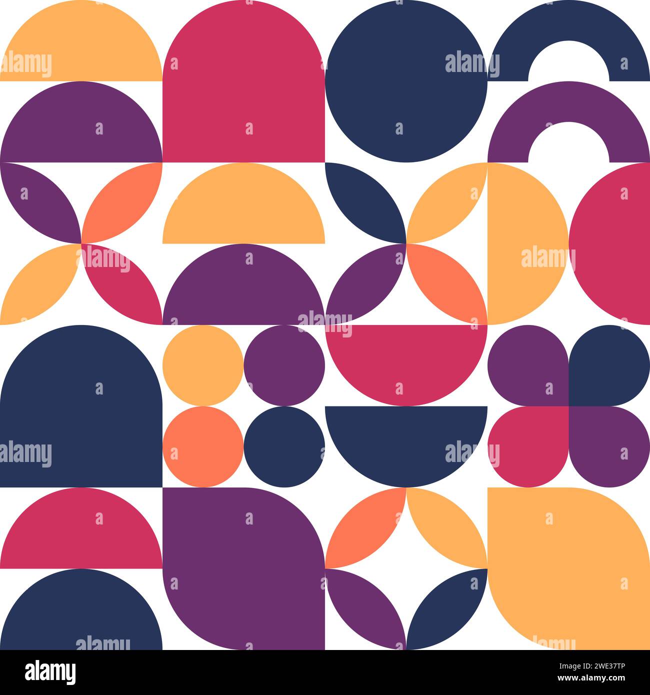 Geometric trendy pattern, Bauhaus style. Modern colorful background ...