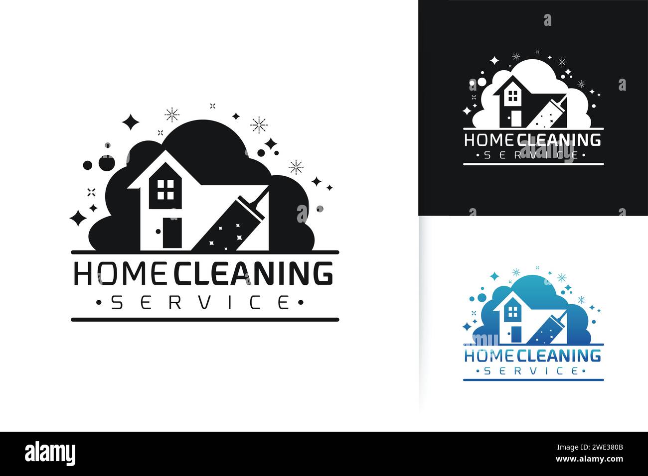 Set of House Cleaning logo designs concept,House Cleaning Service Logo