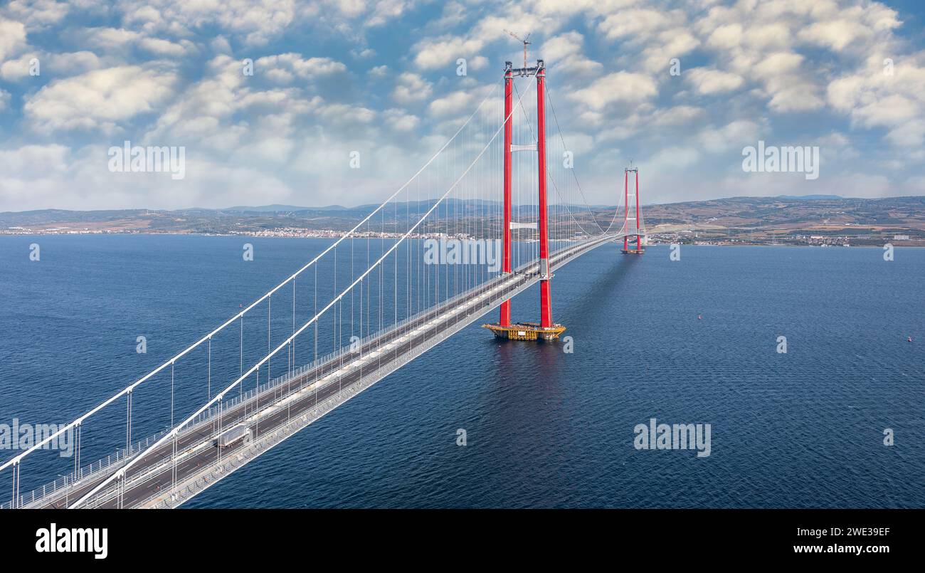 new bridge connecting two continents 1915 canakkale bridge (dardanelles