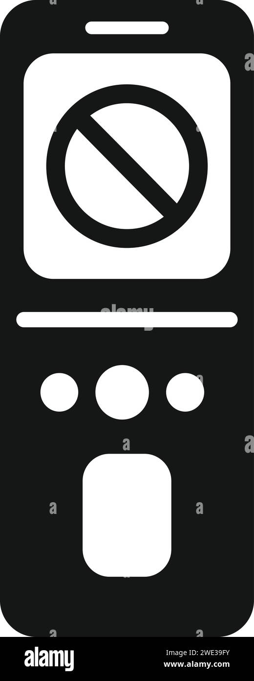 Broken remote control icon simple vector. Repair air conditioner