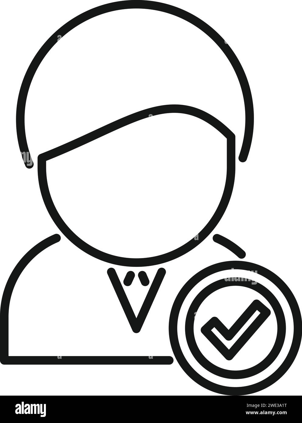 Approved candidate manager icon outline vector. New online business ...