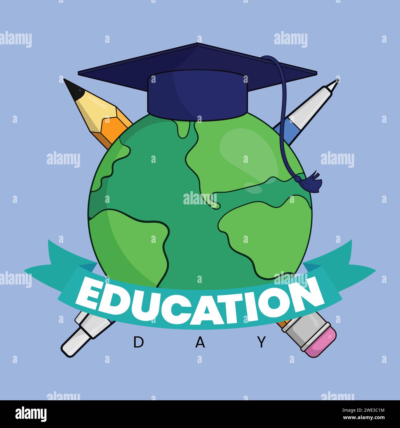 Education Day Vector School Student illustration Education Icon Stock Vector