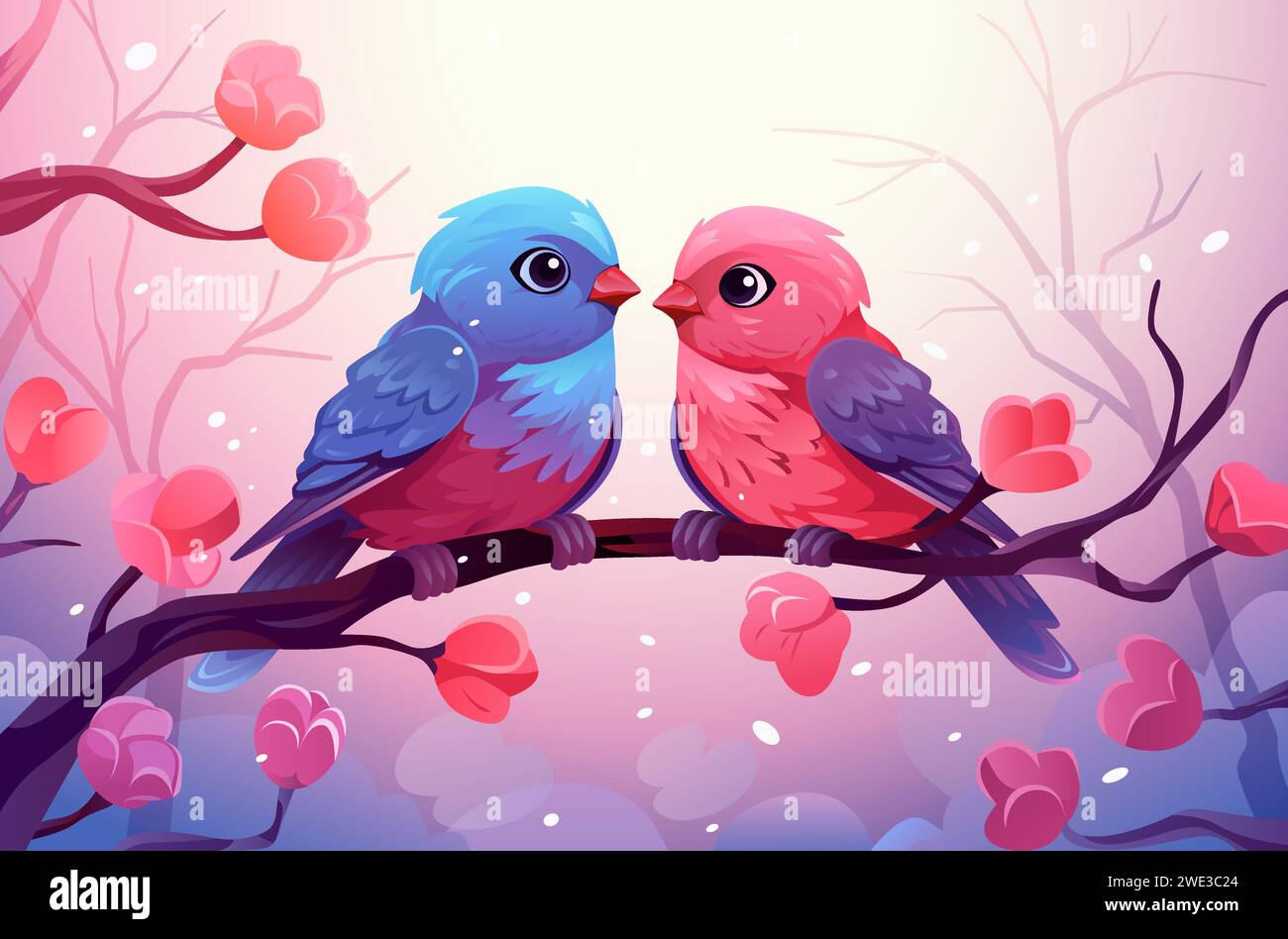 cute twin birds wallpaper – Dazzling Wallpapers
