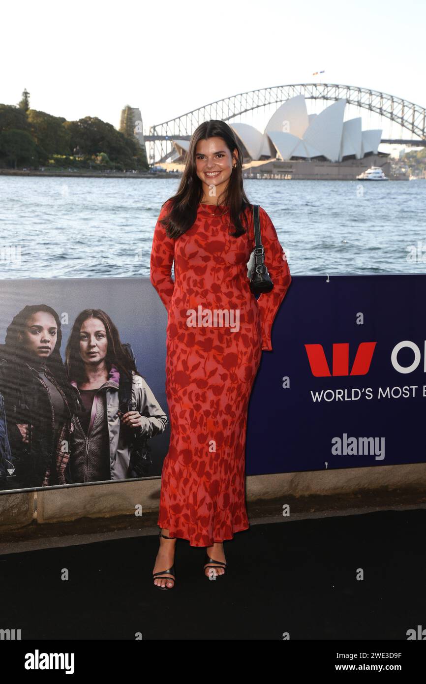 Sydney, Australia. 23rd January 2024. Sophia Banadinovich arrives on