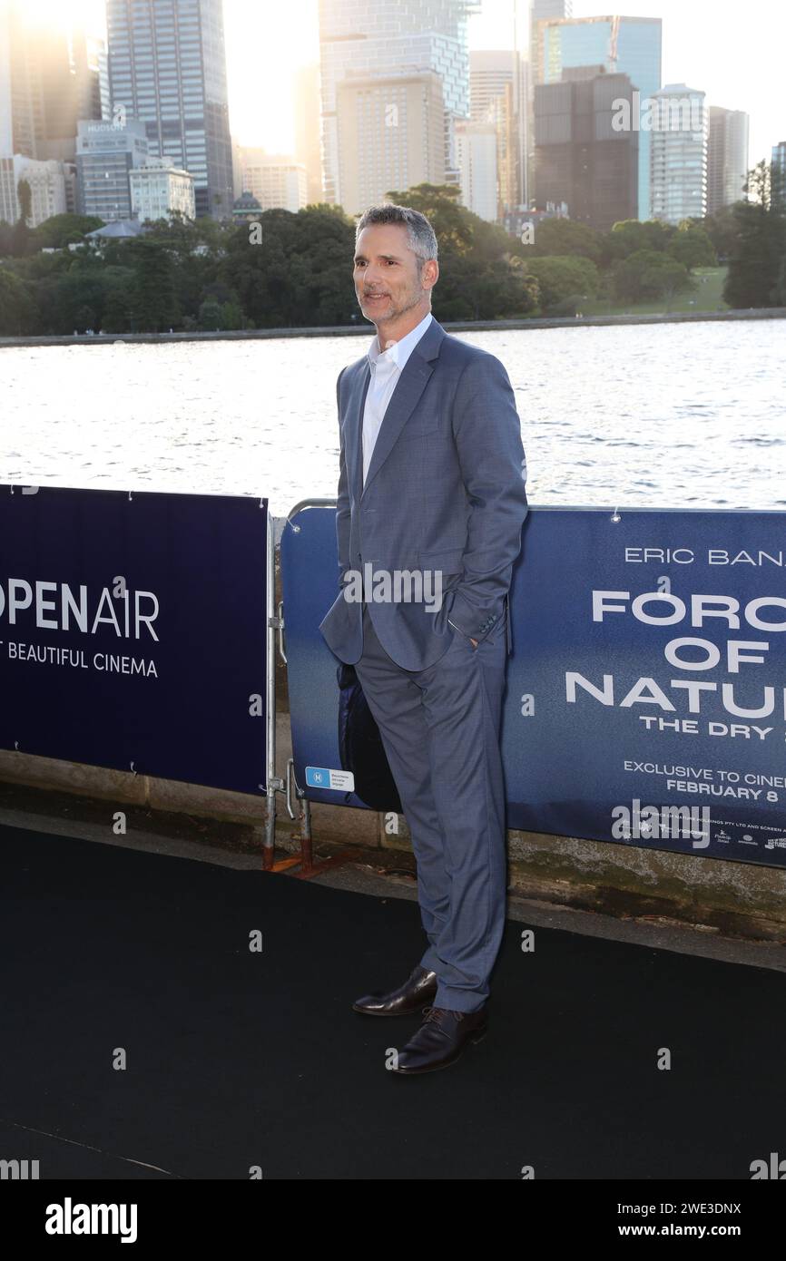 Sydney, Australia. 23rd January 2024. Eric Bana arrives on the red carpet for the Sydney Premiere of Force of Nature: The Dry 2 at Westpac OpenAir Sydney, Mrs Macquaries Point Royal Botanic Garden, Sydney. Credit: Richard Milnes/Alamy Live News Stock Photo