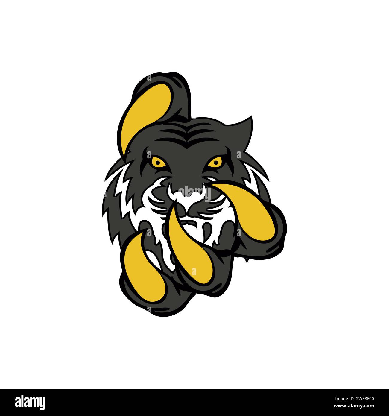 head tiger logo design vector Stock Vector