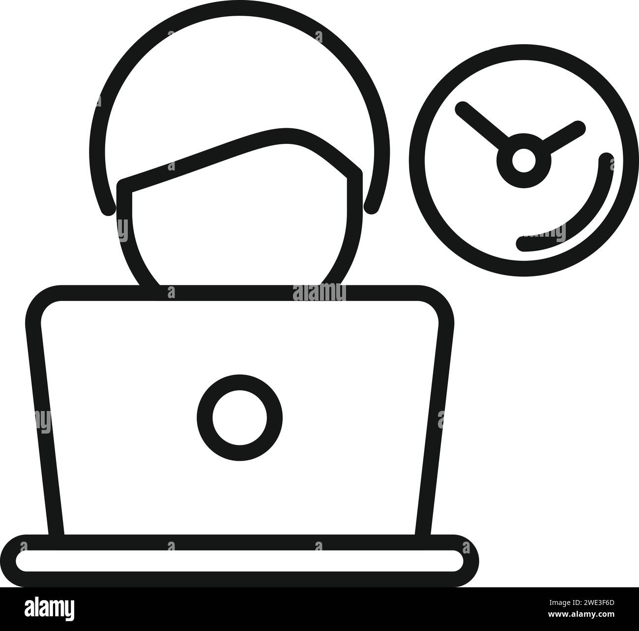 daily-time-routine-icon-outline-vector-tired-worker-office-laptop