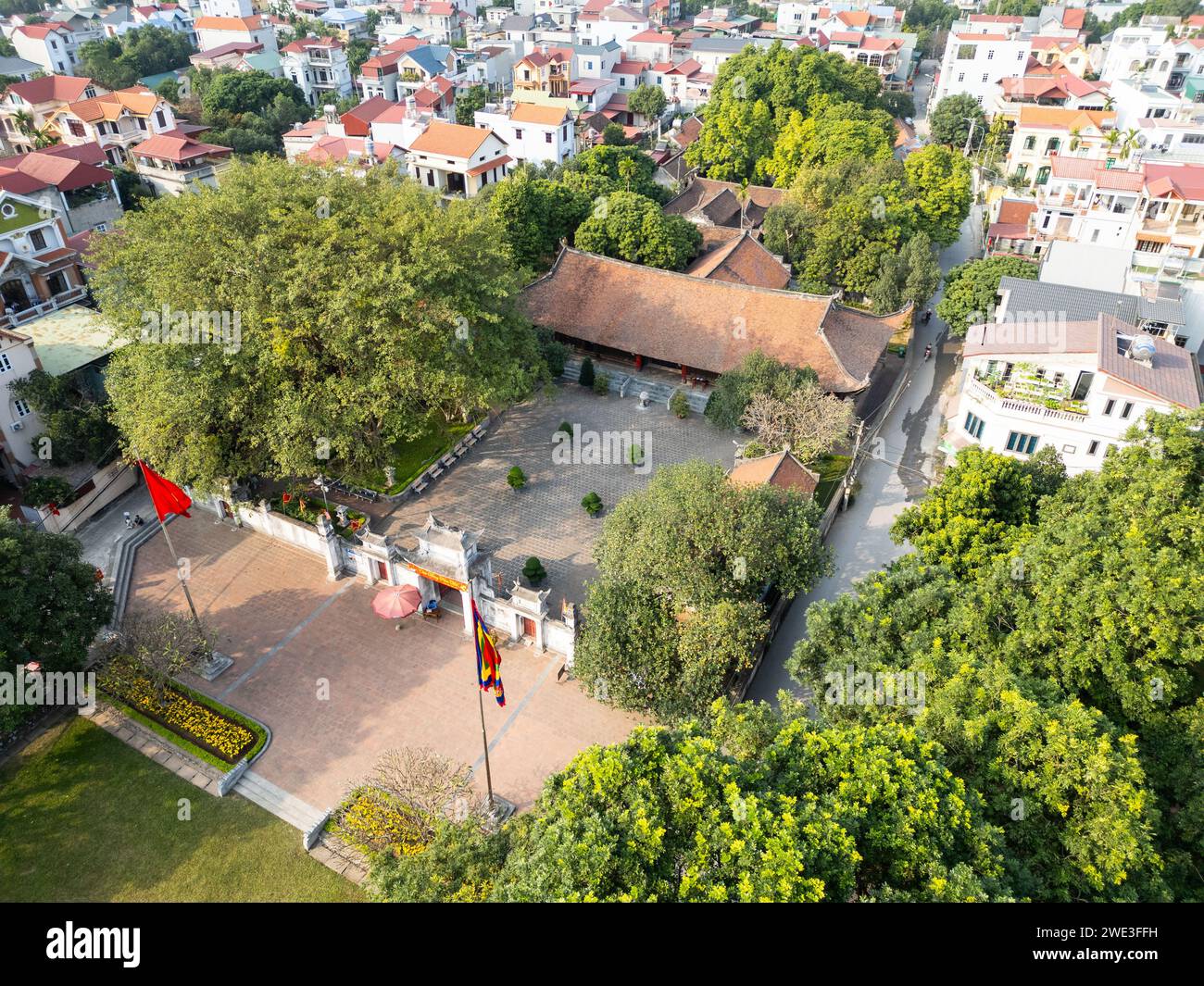 Baoshan Temple, Chùa Bảo Sơn, Co Loa Citadel or Di tích Thành Cổ Loa, Dong Anh, Hanoi, Vietnam Stock Photo