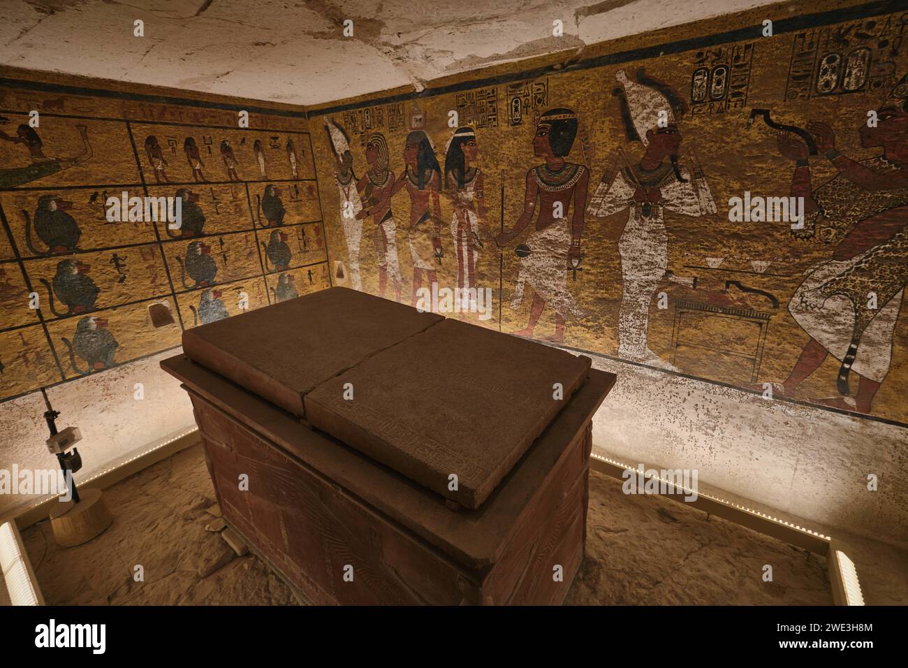 Luxor, Egypt - December 26 2023: The royal tomb of king Tutankhamun in the valley of King Stock Photo