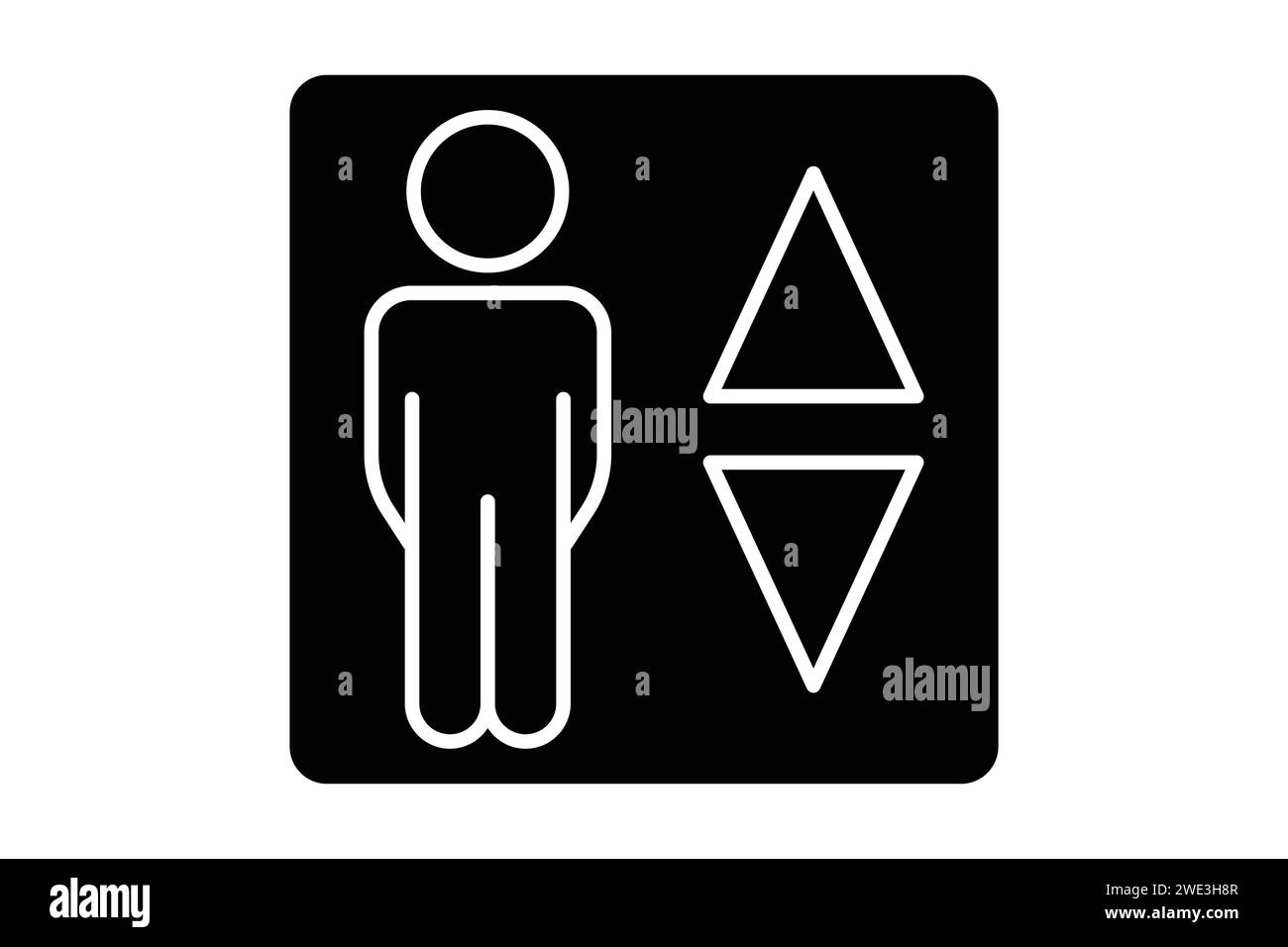 elevator icon. icon related to indoor navigation in public spaces. solid icon style. element illustration Stock Vector
